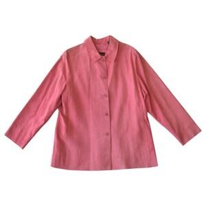 Vintage Valerie Stevens Pink Suede Leather Jacket Real Leather 90s Style Coat